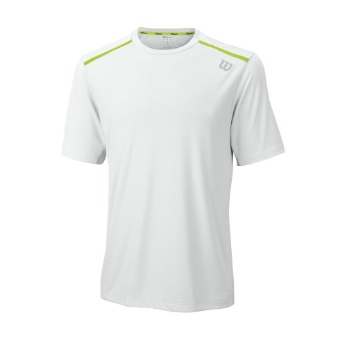 Wilson Summer Jacquard Crew T-Shirt Men white-granny green-silver XL