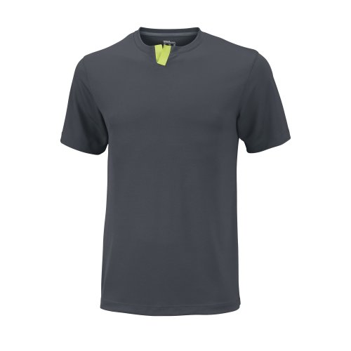 Wilson SU Henley T-Shirt Men ebony-green glow L