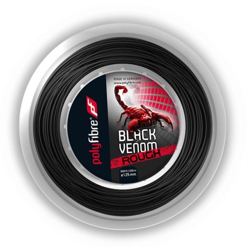 POLYFIBRE Black Venom Rough ( 200m Rolle ) schwarz 1,30 mm