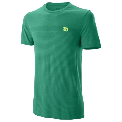 Wilson Competition Seamless Crew T-Shirt Men deep green-lagoon green