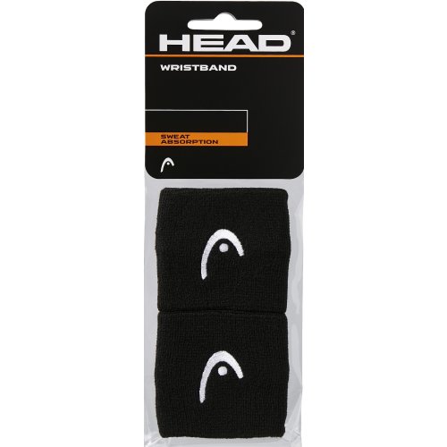 HEAD Wristband 2,5" black 2er Pack