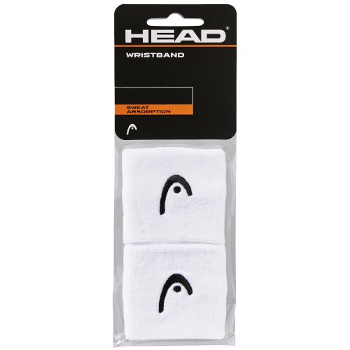 HEAD Wristband 2,5" white 2er Pack