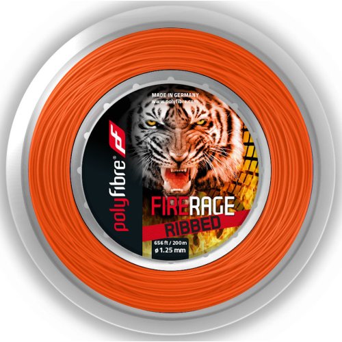 POLYFIBRE Fire Rage Ribbed ( 200m Rolle ) orange 1,25 mm