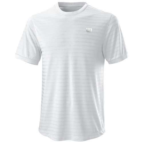 Wilson Stripe Crew T-Shirt Men white M
