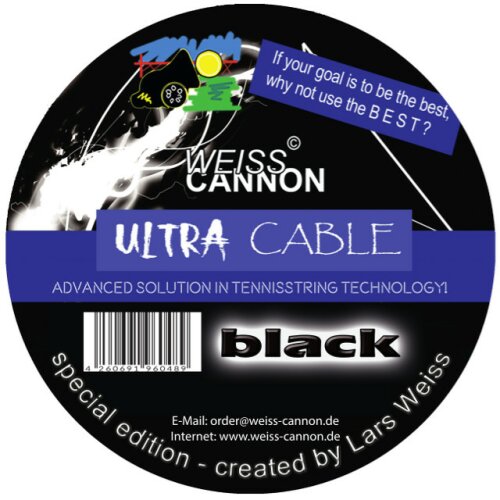 Weiss Cannon Ultra Cable ( 12m Set ) schwarz 1,23 mm
