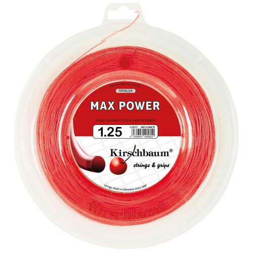 Kirschbaum MAX. POWER ( 200m Rolle ) rot 1,25 mm