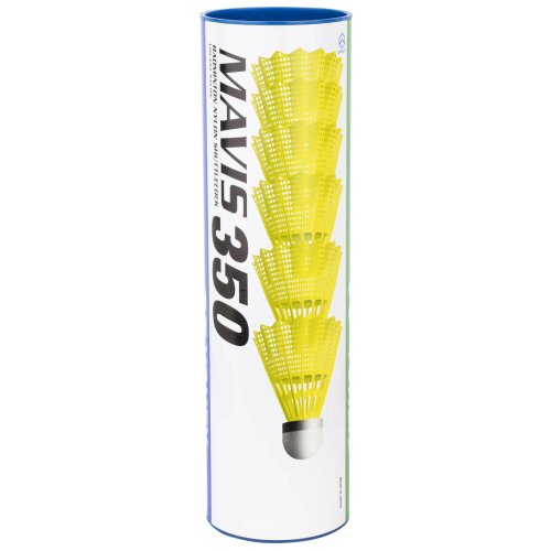 Yonex MAVIS-350 6er Dose Badmintonbälle Nylon gelb