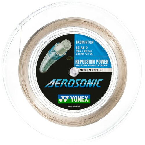 Yonex Aerosonic ( 200m Rolle ) weiß 0,61 mm Badmintonsaite