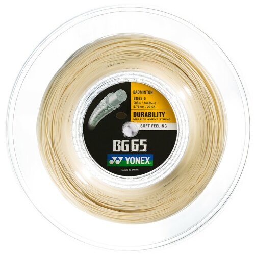 Yonex BG65 ( 500m Rolle ) natur 0,70 mm Badmintonsaite
