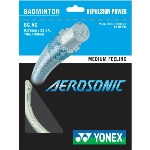Yonex Aerosonic ( 10m Set ) weiß 0,61 mm Badmintonsaite