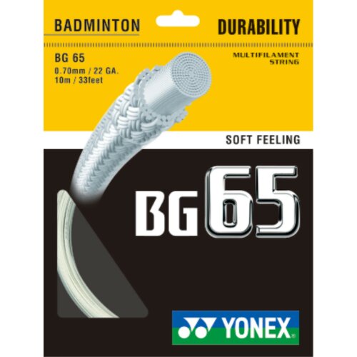 Yonex BG65 ( 10m Set ) natur 0,70 mm Badmintonsaite