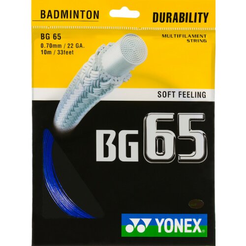 Yonex BG65 ( 10m Set ) royal blau 0,70 mm Badmintonsaite