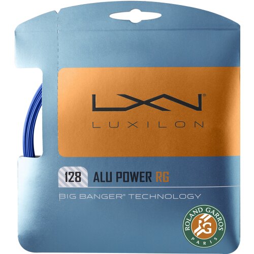 Luxilon Big Banger Alu Power Roland Garros ( 12,2m Set ) blue white