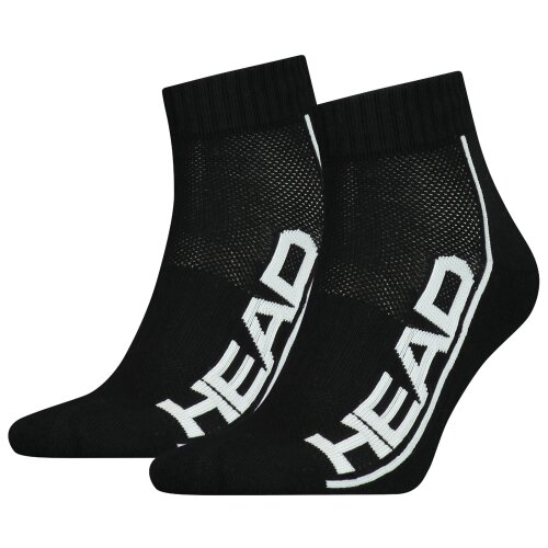 HEAD Socken Tennis 2P Stripe Quarter 2er Pack schwarz-weiß