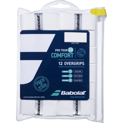 Babolat Pro Tour 2.0 Overgrip 12er Pack weiß