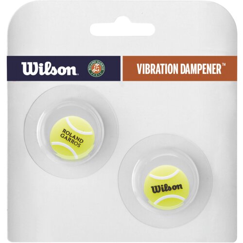 Wilson Roland Garros Tennis Ball 2025 Dampener Yellow/Black/White ( 2er Pack )