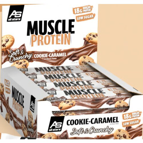 All Stars Muscle Protein Bar - Cookie Caramel Riegel (12er Pack)