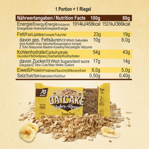 All Stars Oatcake Hafer - Banana Bread Riegel