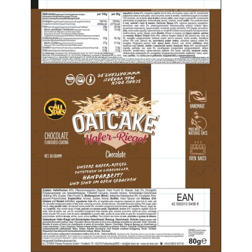 All Stars Oatcake Hafer - Chocolate Riegel (12er Pack)