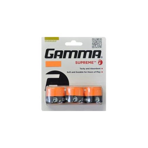 Gamma Supreme Overgrip 3er weiß od. schwarz od. blau od. orange od. pink
