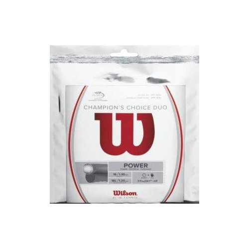 Wilson Champions Choice DUO ( 2 x 6,1 m Sets ) LUXILON Alu Power Rough / WILSON Natural Gut silber / natur LUXILON Alu Power Rough 1,25mm / WILSON Natural Gut 1,30mm