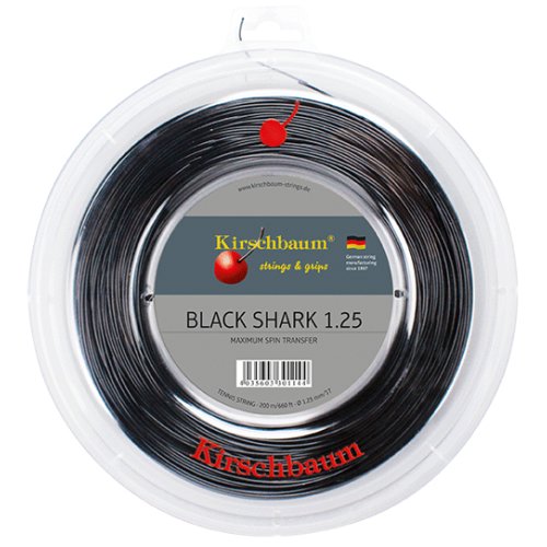 Kirschbaum BLACK SHARK ( 200m Rolle ) schwarz 1,25 mm