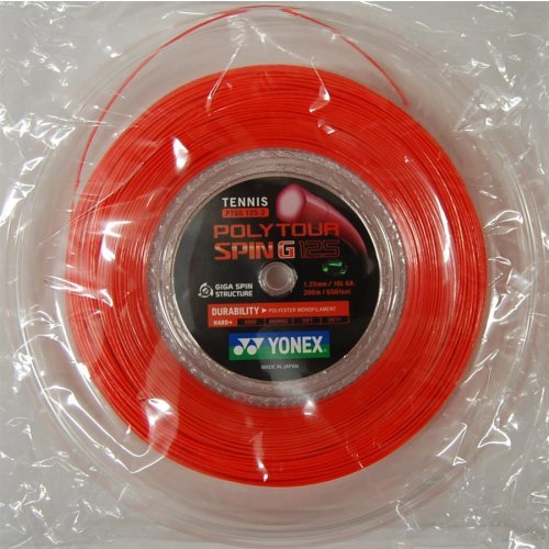 Yonex Poly Tour SPIN G ( 200m Rolle ) orange 1,25 mm