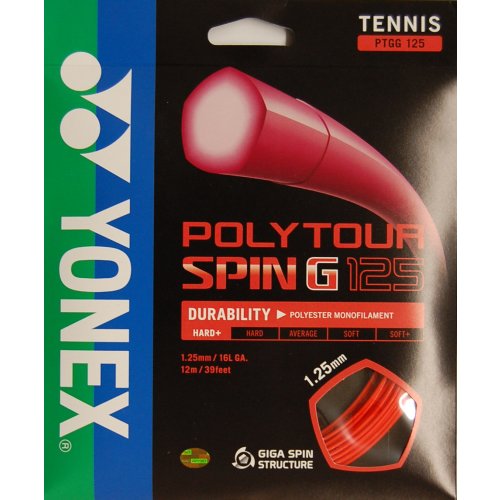 Yonex Poly Tour SPIN G ( 12m Set ) dunkelrot od. orange