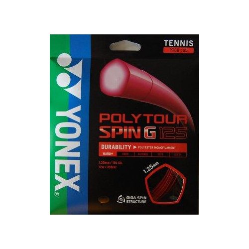 Yonex Poly Tour SPIN G ( 12m Set ) dunkelrot 1,25 mm